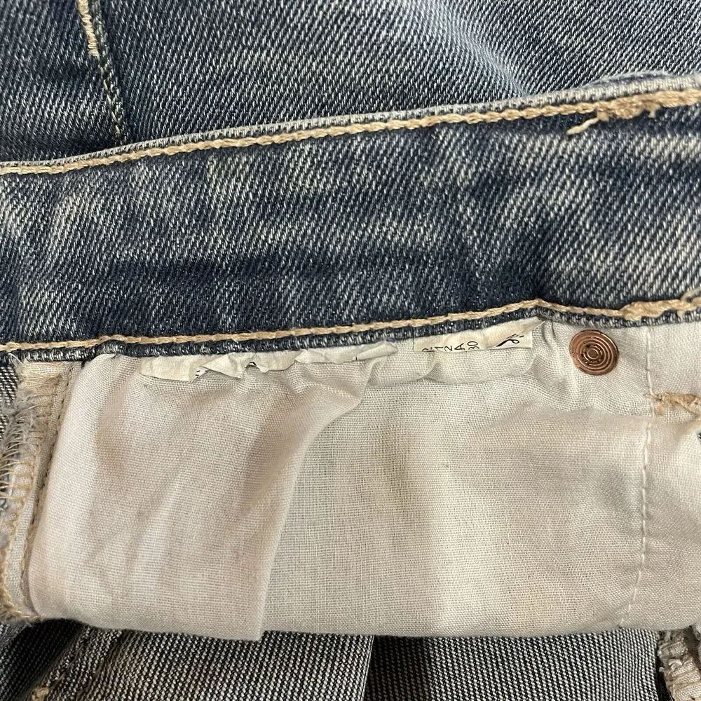 Zara Womens Size 4 Jeans Denim Blue Skinny Ankle Slim 5‎ Pocket Pants Zippered